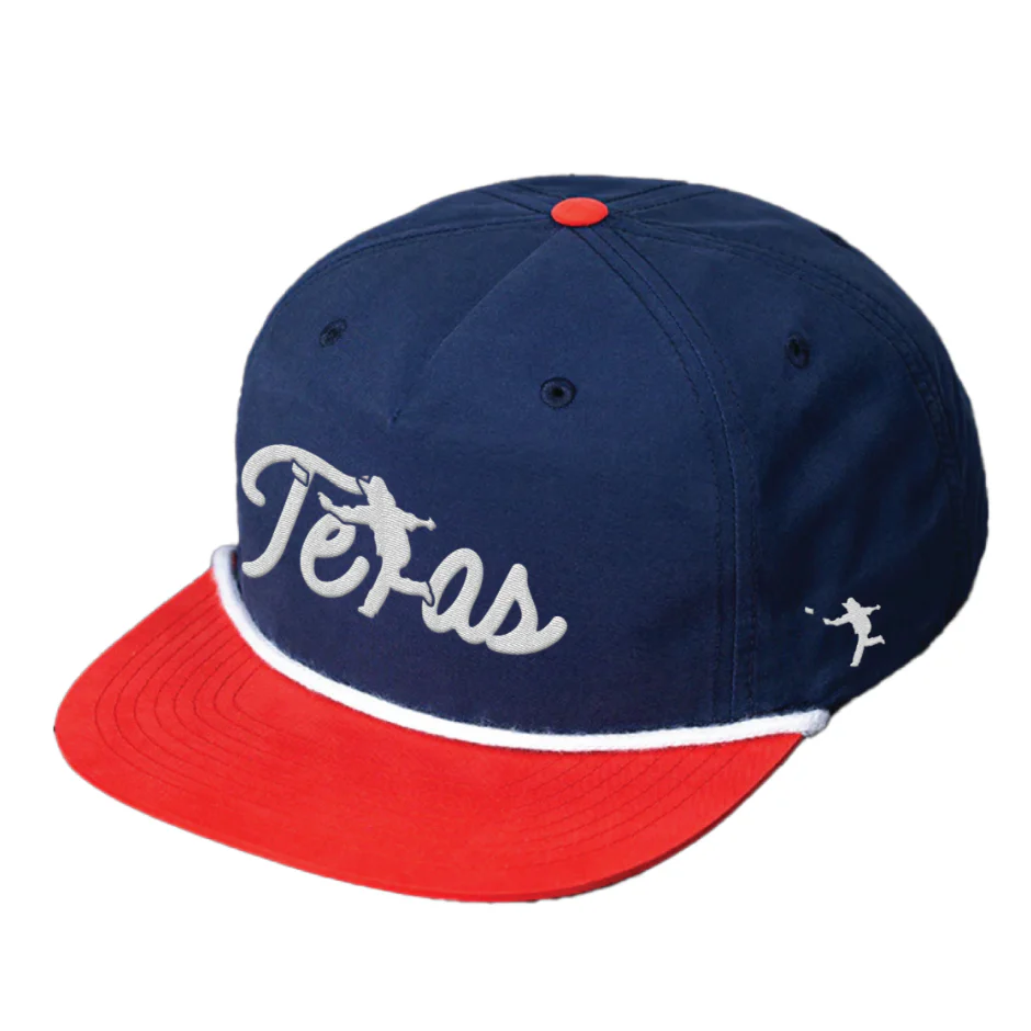 92 - Texas Script Embroidery Gramps Rope Hat