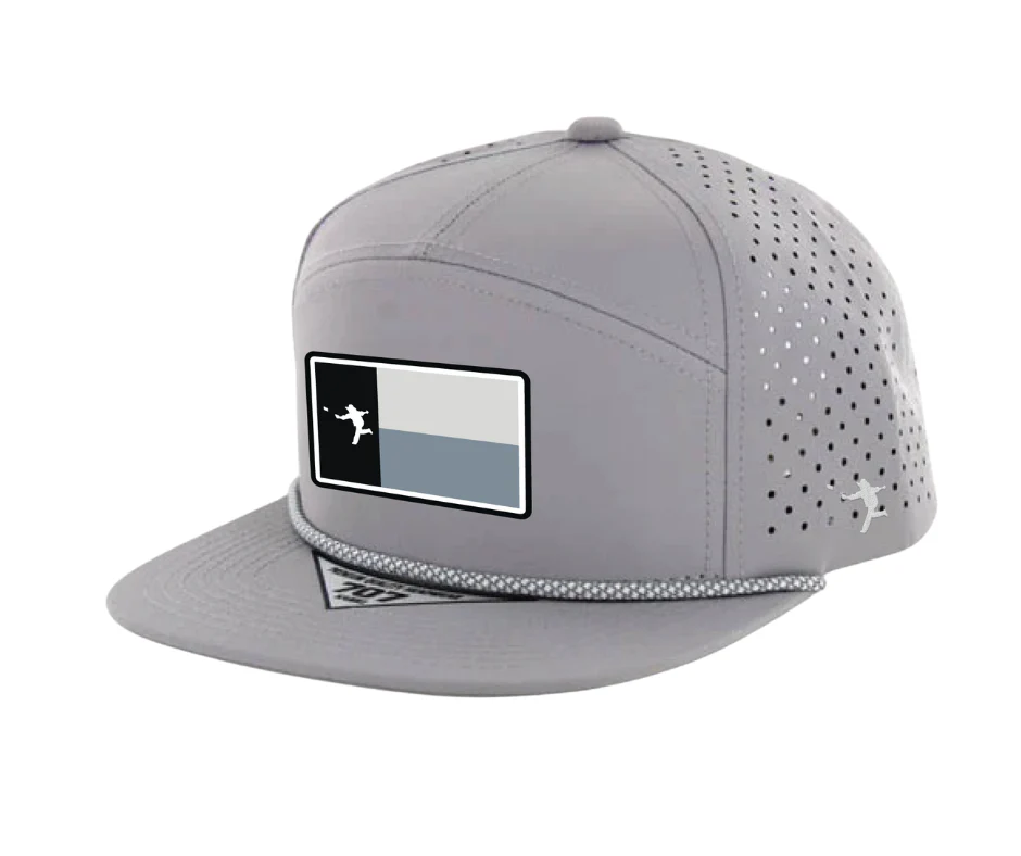 13 - State of Texas Flag Patch Hat - Kamel 7 Panel 707 (Light Grey)