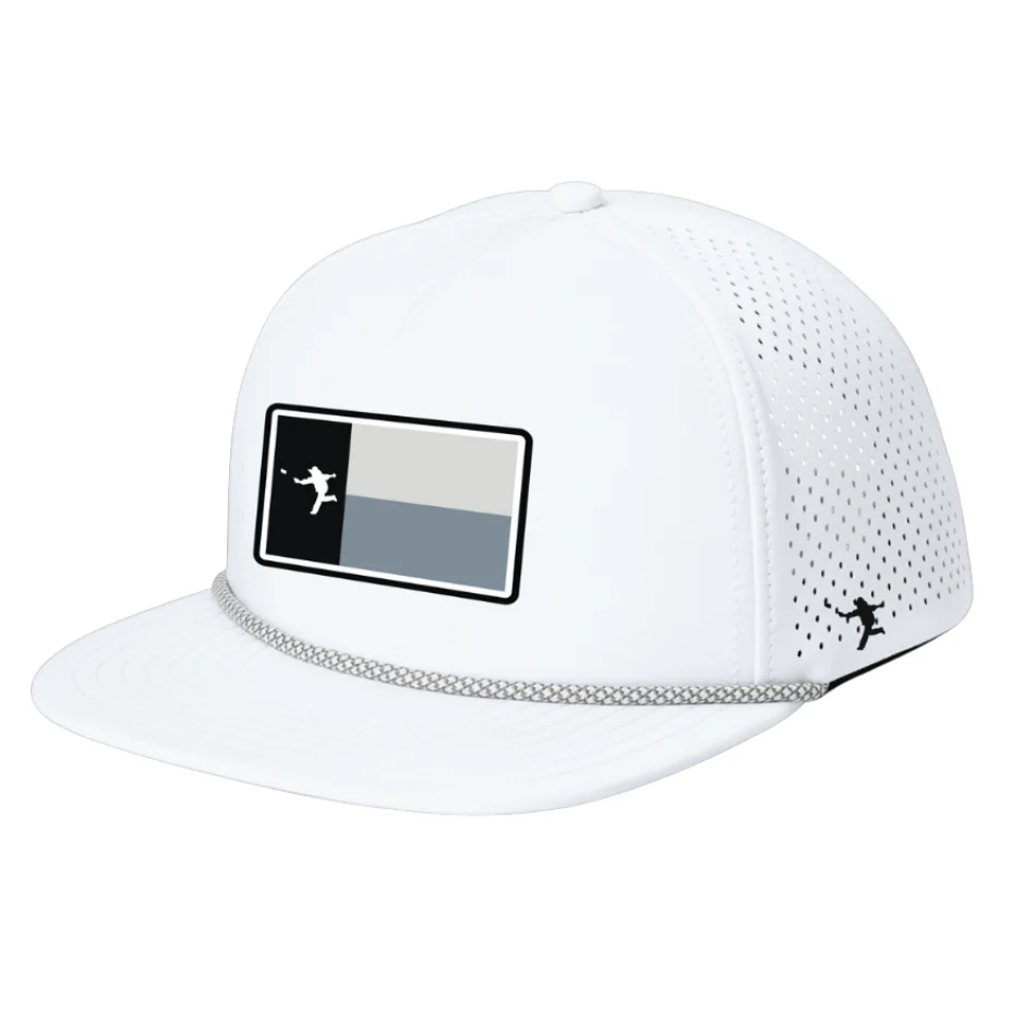 11 - State of Texas Flag Patch White Hat - OGIO 5-Panel Rope Hat