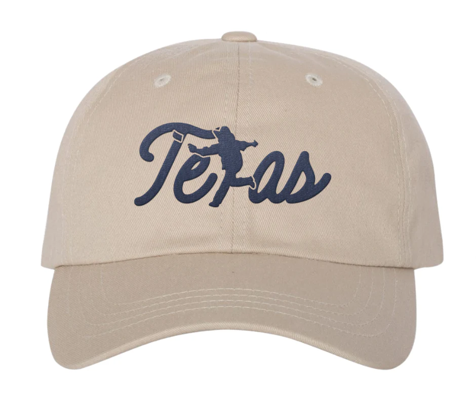 37 - Texas Script Embroidery YP Classic Dad Hat